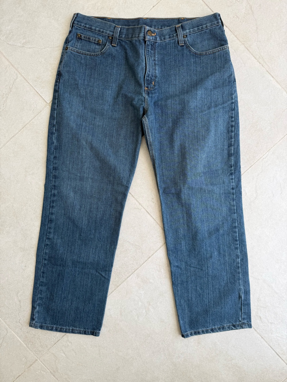 Carhartt Straight-Leg Men's Jeans in Dark Blue Denim